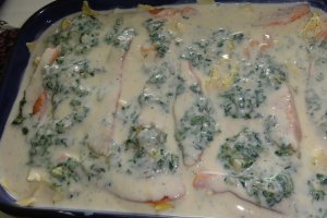 Tagliatelle cu somon si spanac