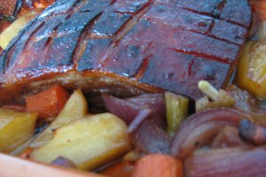 Friptura de porc cu legume la cuptor