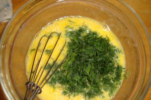 Omleta cu cascaval si ceapa verde