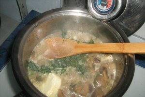 Ciulama de ciuperci in vasul Zepter cu orez basmati