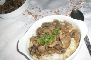 Ciulama de ciuperci in vasul Zepter cu orez basmati