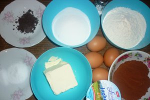 Brownie cu piersici
