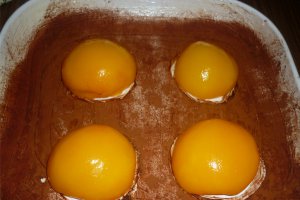 Brownie cu piersici