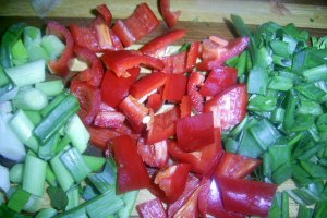Scoici , surimi cu legume si orez