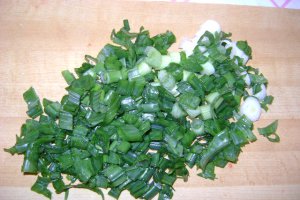 Salata de rosii si ceapa verde