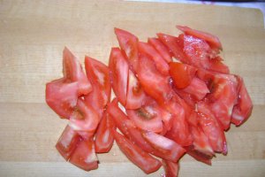 Salata de rosii si ceapa verde