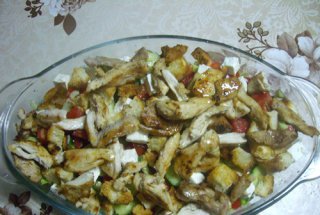 Salata de pui cu crutoane