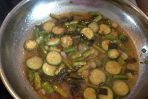 Paste cu legume verzi si Gruyere