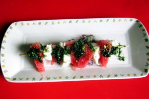 Aperitiv cu pepene verde, gorgonzola și pesto Panacris;)