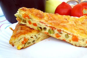 Tartă cu brânză şi legume