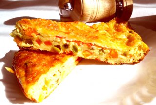 Tartă cu brânză şi legume