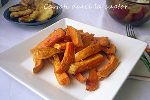 Cartofi dulci la cuptor