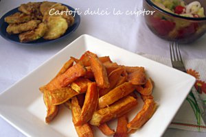Cartofi dulci la cuptor