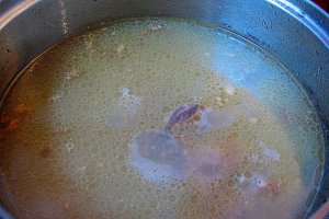 Tocanita de ceapa cu ficatei si pipote de pui