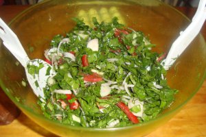 Salata de spanac cu miez de lapte