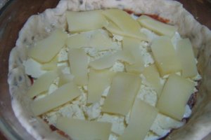Tarta cu branzica telemea  la cuptor