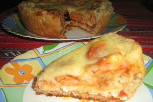 Tarta cu branzica telemea  la cuptor