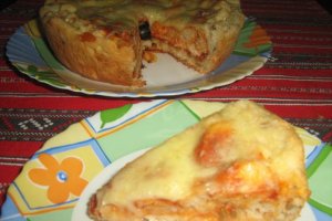 Tarta cu branzica telemea  la cuptor