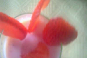 Milkshake de capsuni si banane