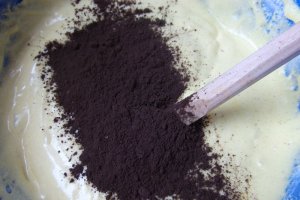 Guguluf cu crema de iaurt si cirese amare