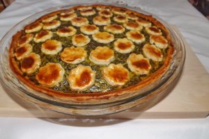 Tarta cu brinza si spanac