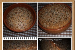 Paine cu seminte in oala de lut--reteta fara gluten