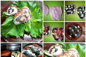 Rulada din piept de pui cu menta si sos tahini