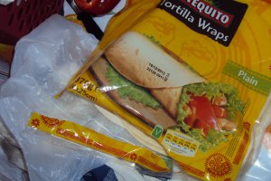 Shaorma cu pui (Pita au poulet)