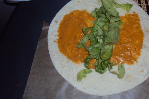 Shaorma cu pui (Pita au poulet)