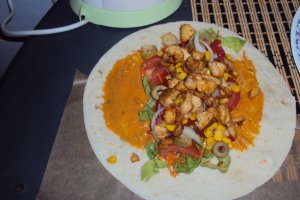 Shaorma cu pui (Pita au poulet)