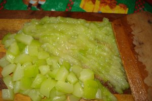 Salata de vinete cu dovlecel si ardei copt