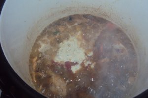 Tocana de legume,orez si pui