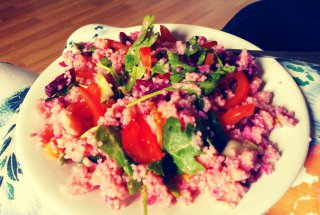 Pink Cous Cous Salad