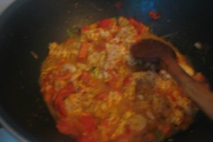 Vinete la cuptor cu piept de pui si curry