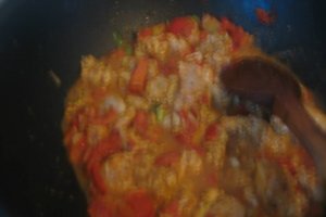 Vinete la cuptor cu piept de pui si curry