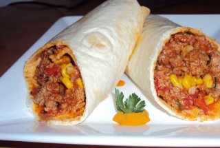 Burritos cu carne tocata