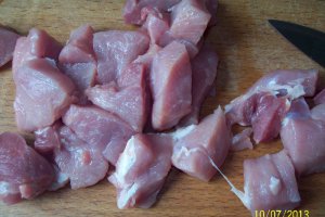 Tocanita de ceapa, ardei si pulpa de porc