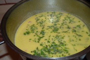 Supa de fasole verde  cu kaizer