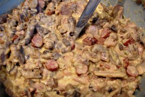 Omleta la cuptor cu ingrediente de la gratar