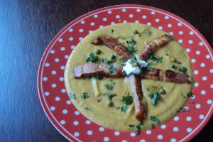Supa crema de legume cu kaizer afumat