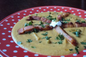 Supa crema de legume cu kaizer afumat