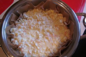 Budincă de paste cu dulceața de morcovi coaptă în vasul Zepter