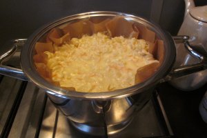 Budincă de paste cu dulceața de morcovi coaptă în vasul Zepter