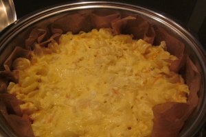 Budincă de paste cu dulceața de morcovi coaptă în vasul Zepter