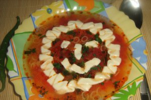 Ciorba de legume cu paste fainoase