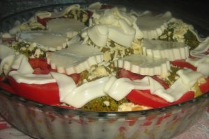 Gratin de broccolli si porumb cu miez de lapte