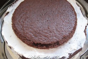 Tort etajat cu crema de mascarpone si frisca