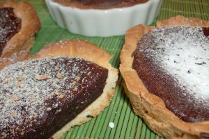 Mini tarte cu ciocolata