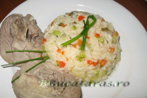 Risotto cu legume si rasol de curcan