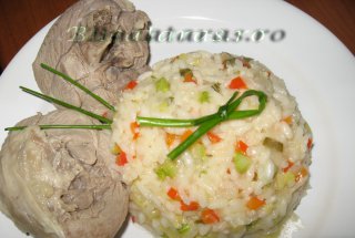 Risotto cu legume si rasol de curcan